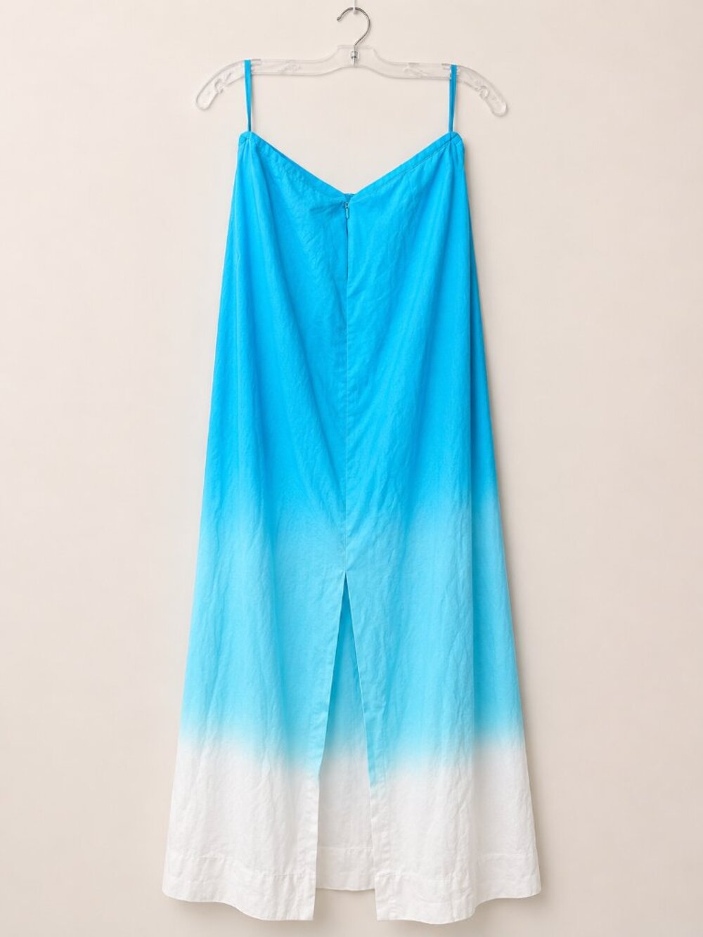 NWT CELINE Ombré Maxi Skirt Turquoise White Cotton FR 46 - Picture 3 of 9